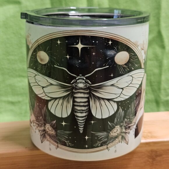 SASSquatch Tumblers 16 oz Celestial Moth Mug w/Lid - Picture 1 of 11